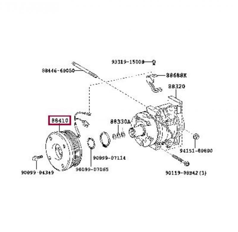 Clutch Assembly Compressor - 884106A130